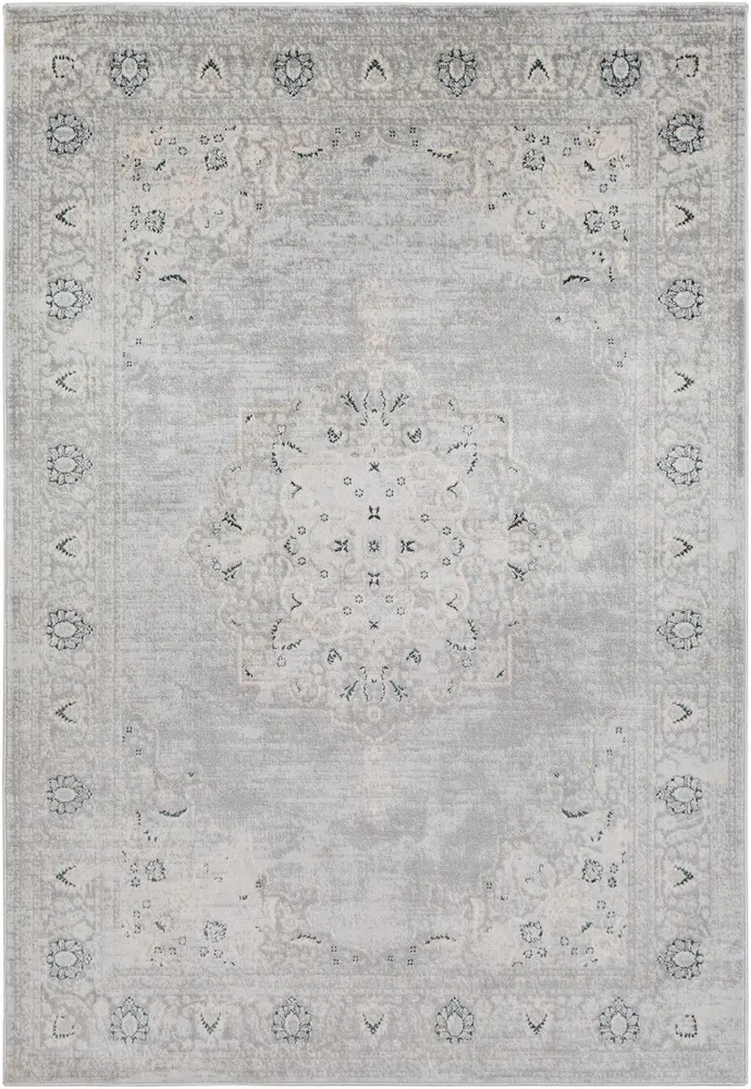 Asia Minor ASM-2309 Light Gray Traditional Bordered Rug
