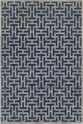 Aesop ASP-2312 Dark Blue Natural Fiber Abstract Rug Product Image