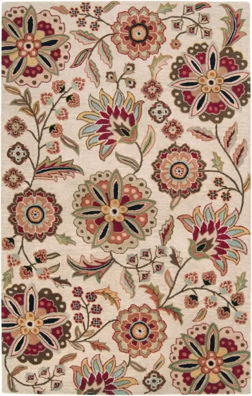 Surya Athena ATH-5035 Dark Brown Floral Transitional Rug