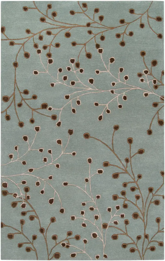 Athena ATH-5058 Sage Wool Floral Rug