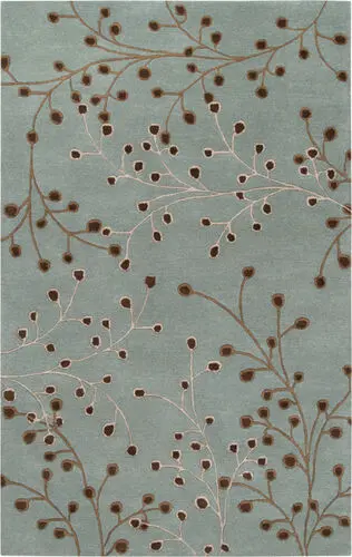 Athena ATH-5058 Sage Wool Floral Rug Product Image