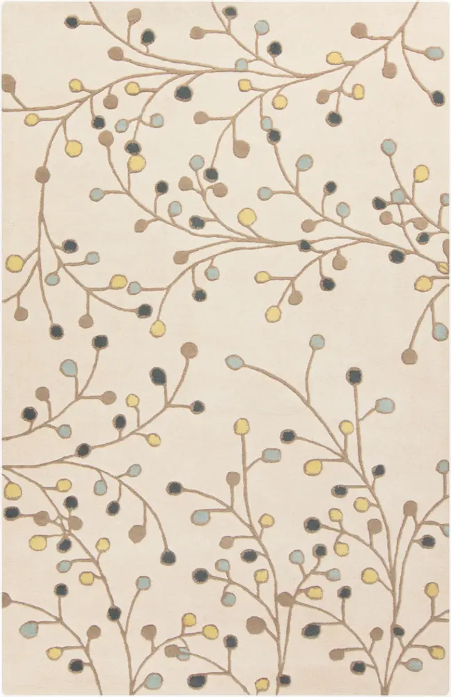 Athena ATH-5116 Khaki Transitional Floral Rug