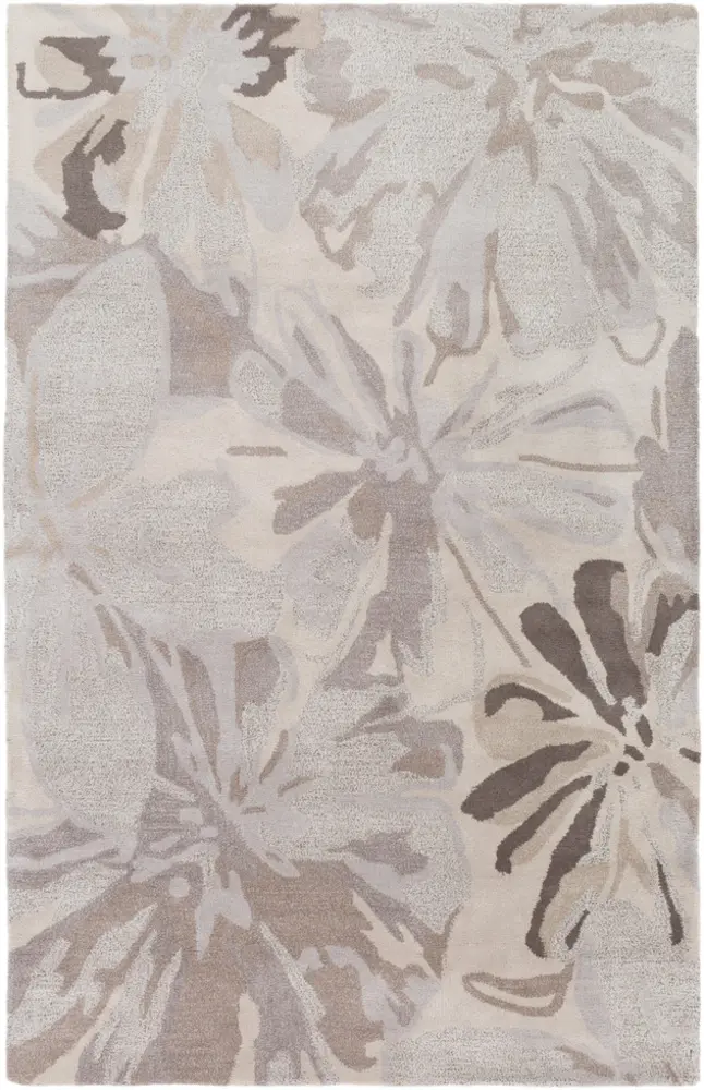 Athena ATH-5135 Taupe Floral Wool Rug
