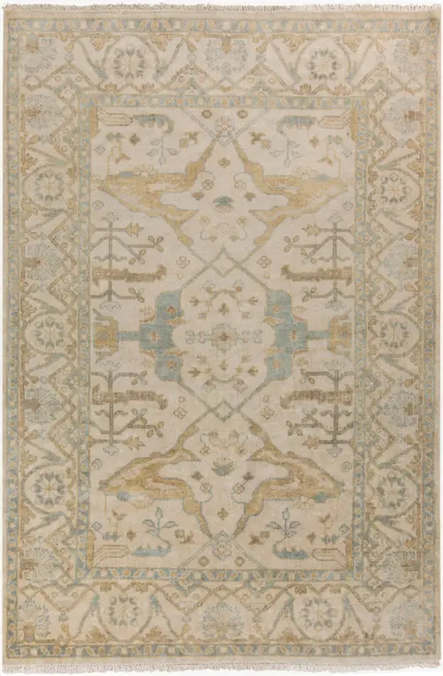 Surya Antique ATQ-1000 Sage Bordered Wool Rug