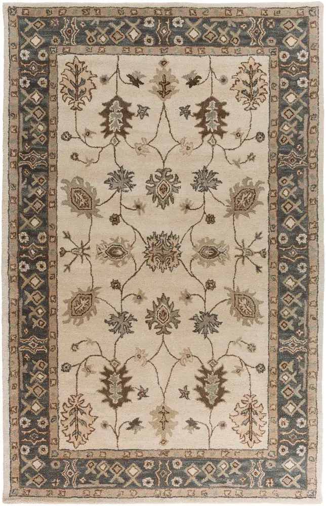 Middleton AWHR-2050 Khaki Bordered Wool Rug