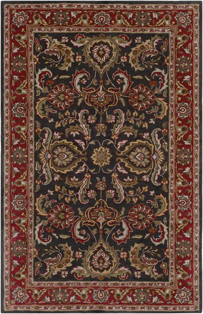 Middleton AWHY-2061 Bright Red Floral Traditional Rug
