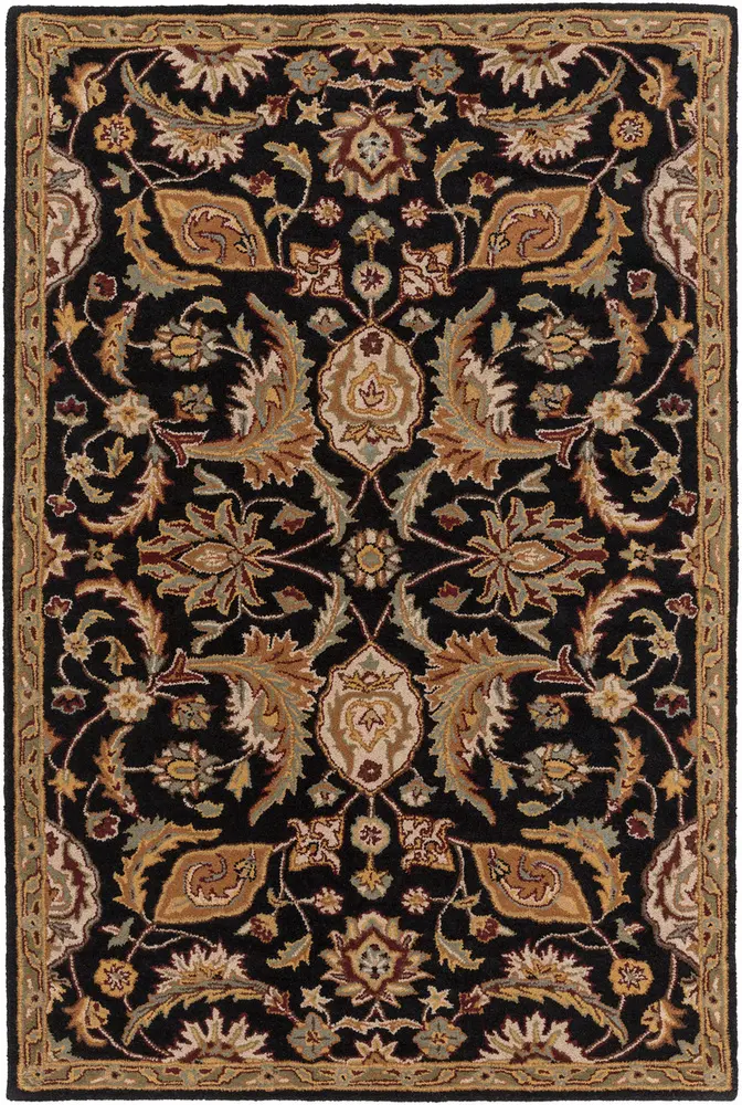 Middleton AWMD-2078 Black Bordered Wool Rug