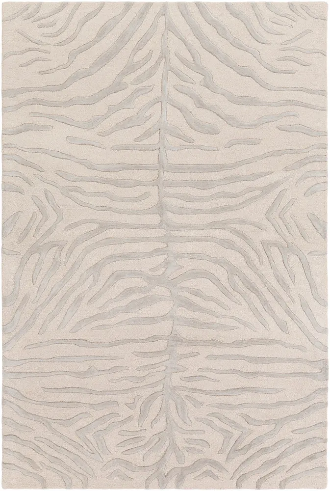 Pollack AWPL-2232 Medium Gray Cow Hide Wool Rug