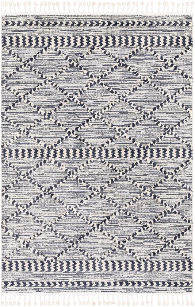 Azilal AZI-2309 Navy Patterned Synthetic Rug