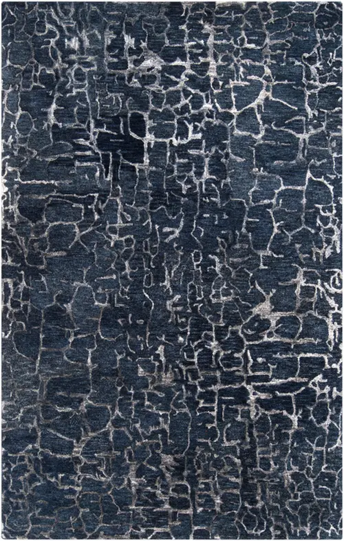 Surya Banshee BAN-3306 Navy Silk Abstract Rug