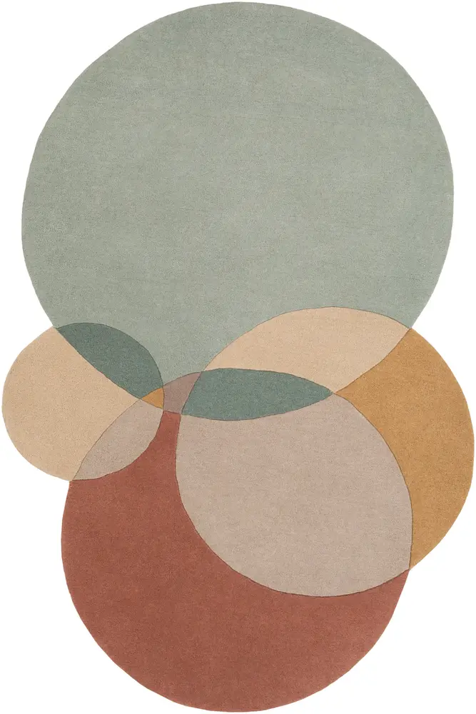 Beck BCK-1006 Sage Oddly Shaped Abstract Rug