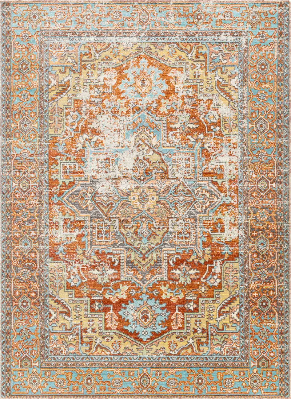 Modern Loom Adelhel ADL-2312 Multi-Colored Power Loomed Synthetic Rug