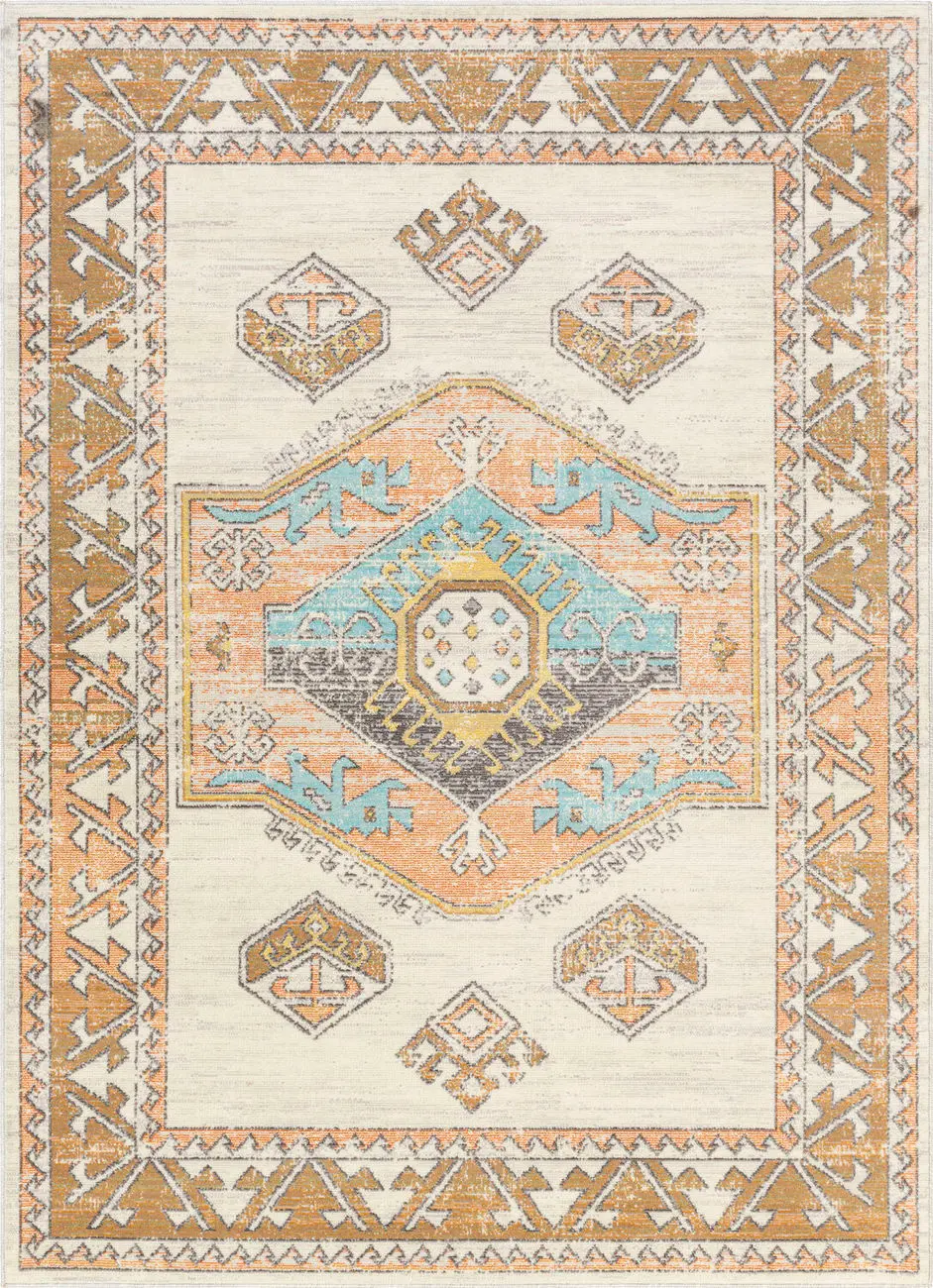 Modern Loom Adelhel ADL-2313 Beige Power Loomed Synthetic Rug