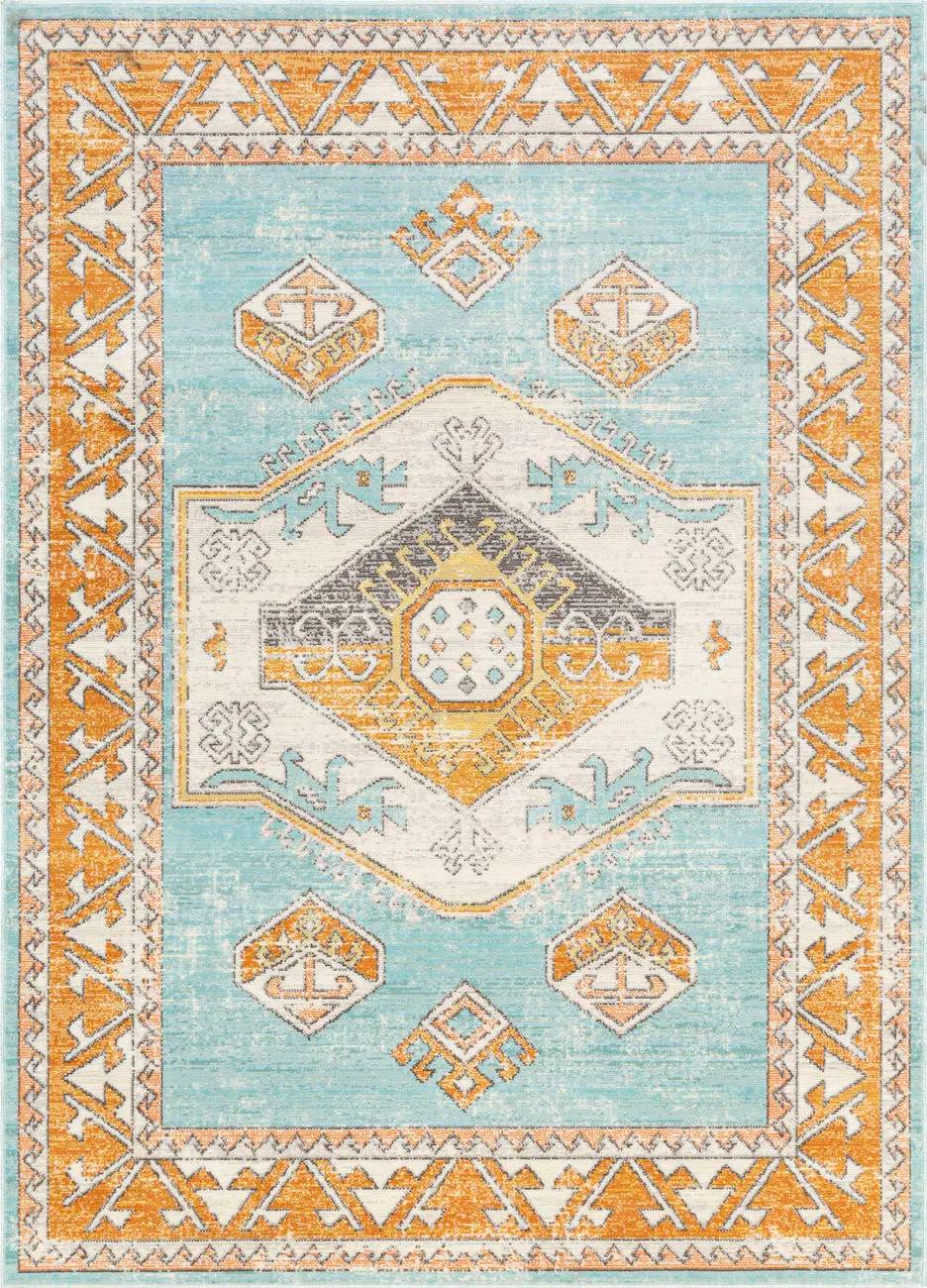Modern Loom Adelhel ADL-2314 Orange Power Loomed Synthetic Rug