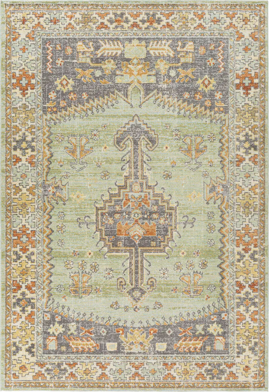 Modern Loom Adelhel ADL-2334 Multi-Colored Power Loomed Synthetic Rug