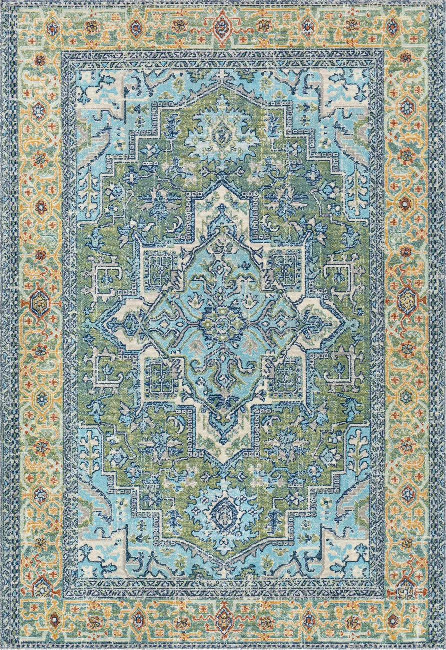 Modern Loom Adelhel ADL-2335 Multi-Colored Power Loomed Synthetic Rug