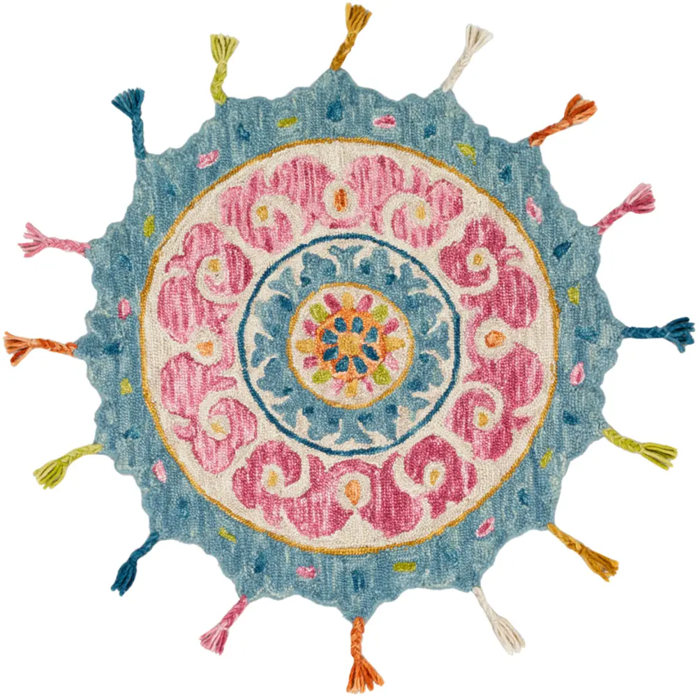 Bonifate BFT-1031 Rose Wool Oddly Shaped Rug