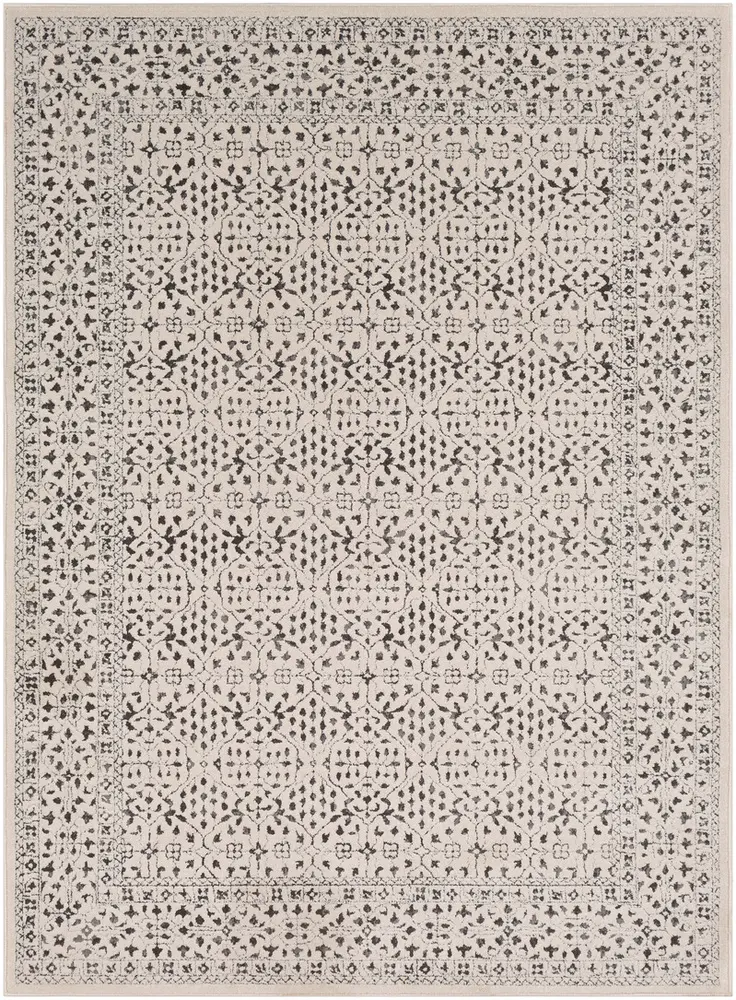 Aceri ACI-2308 Medium Gray Synthetic Traditional Rug