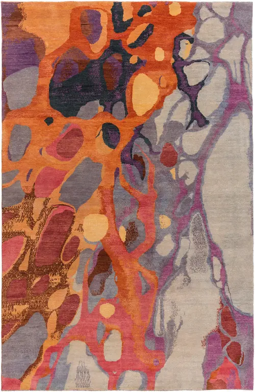 Surya Brought to Light BOL-4006 Dark Red Abstract Wool Rug