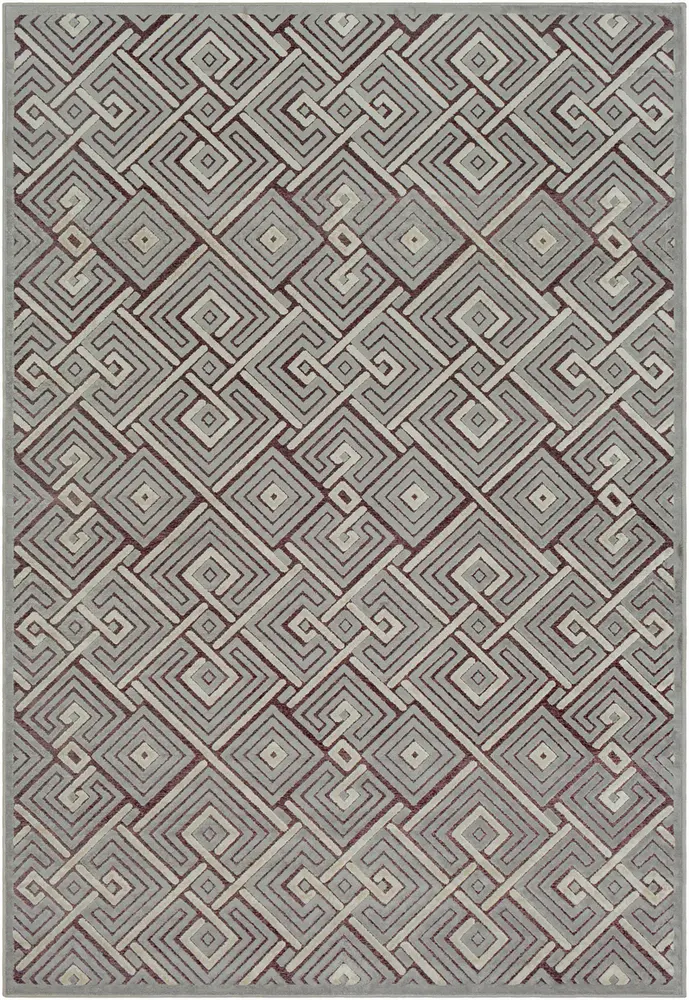 Basilica BSL-7229 Medium Gray Silk Synthetic Rug