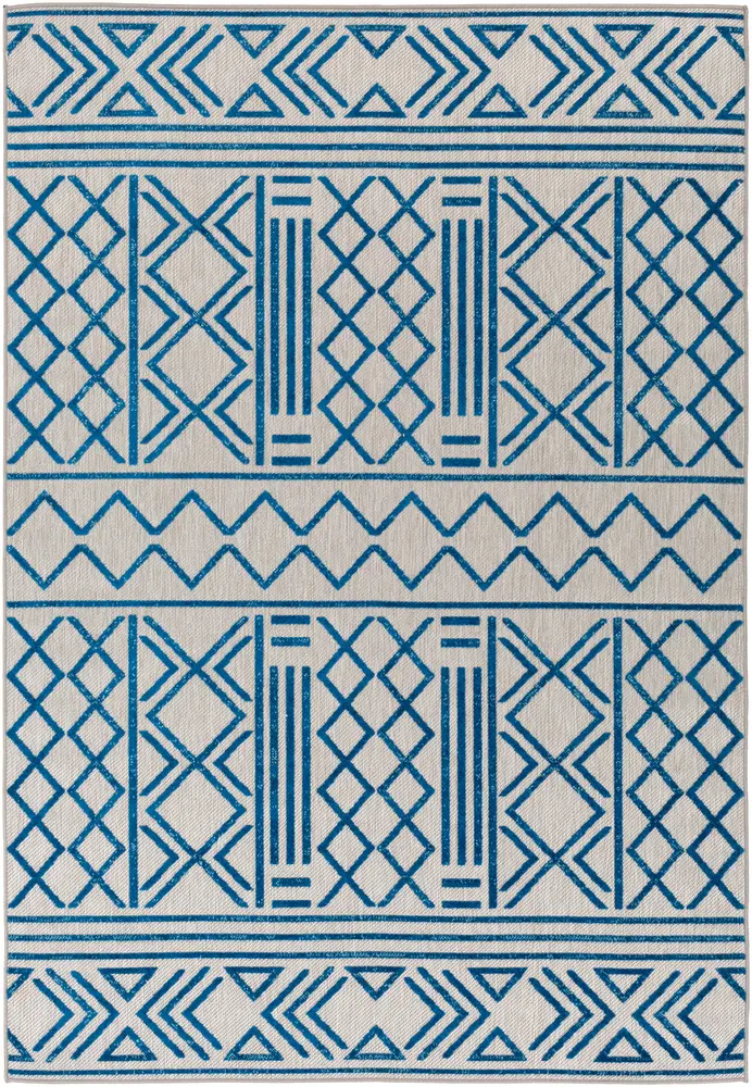 Big sur BSR-2315 Dark Blue Abstract Synthetic Rug