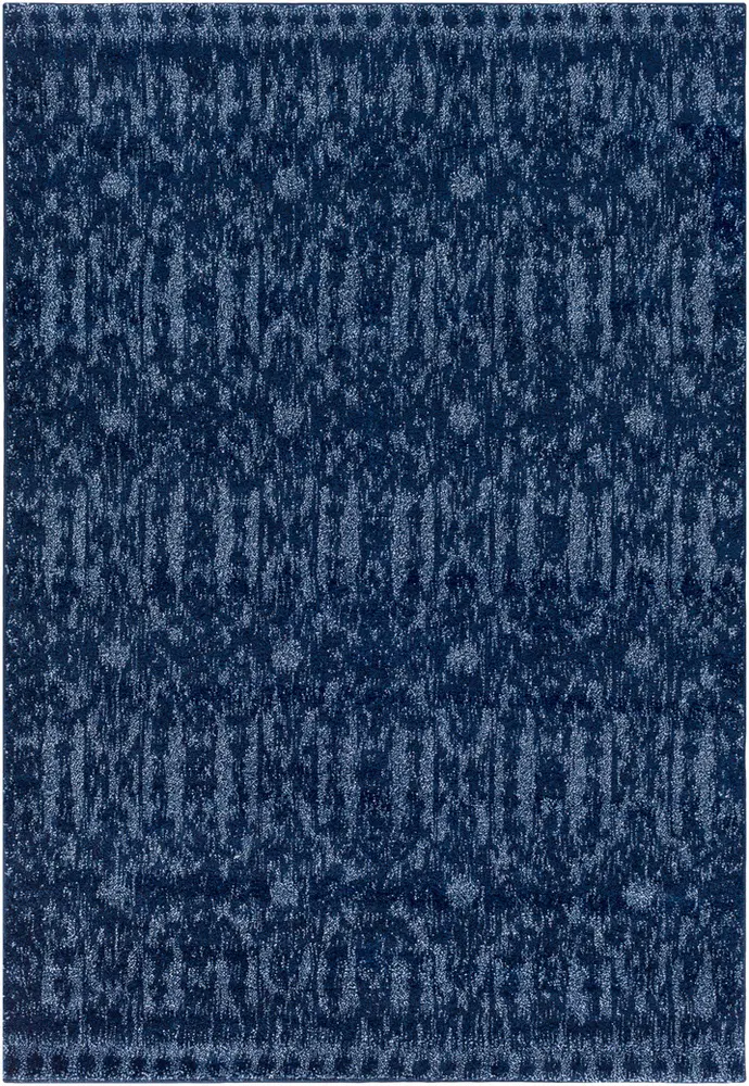 Baylee BYL-1003 Dark Blue Abstract Patterned Rug