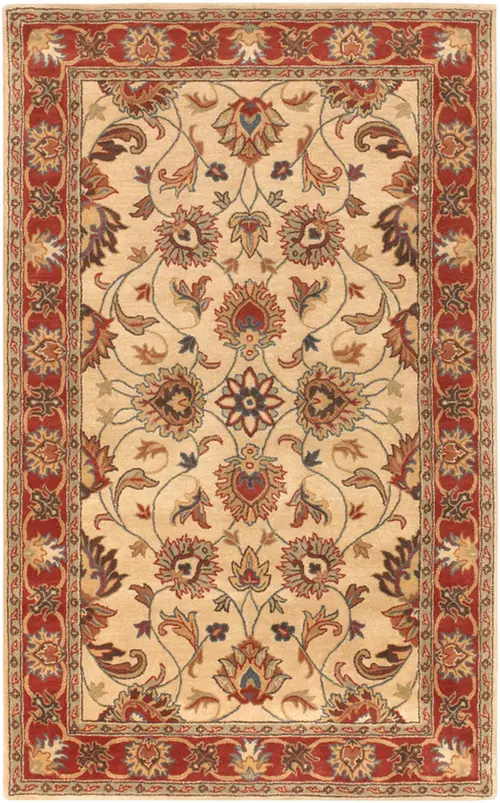 Surya Caesar CAE-1001 Camel Floral Wool Rug