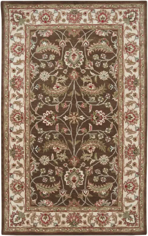 Surya Caesar CAE-1003 Dark Brown Traditional Floral Rug