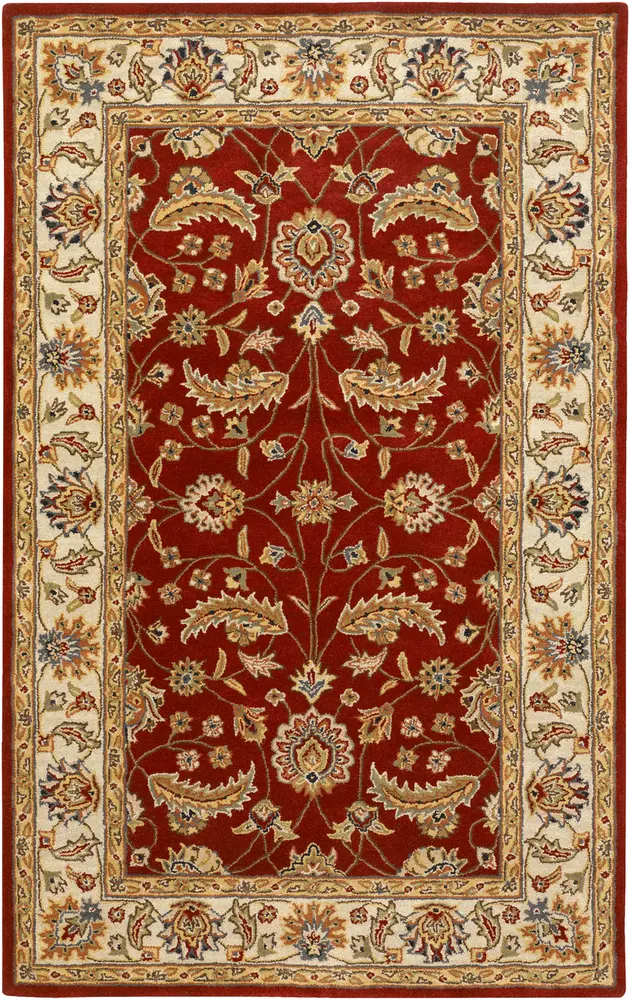 Caesar CAE-1022 Dark Red Traditional Wool Rug