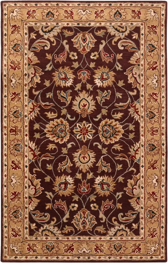 Caesar CAE-1024 Burgundy Wool Traditional Rug