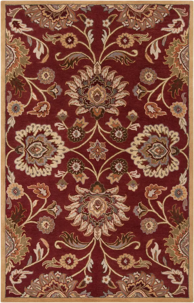 Caesar CAE-1061 Burgundy Traditional Floral Rug