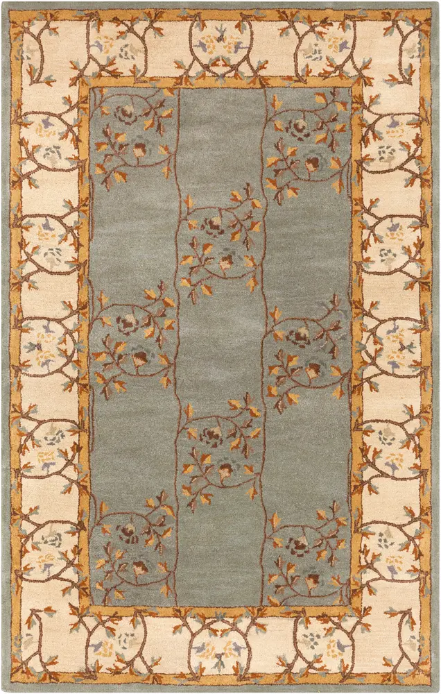 Caesar CAE-1100 Sage Bordered Wool Rug