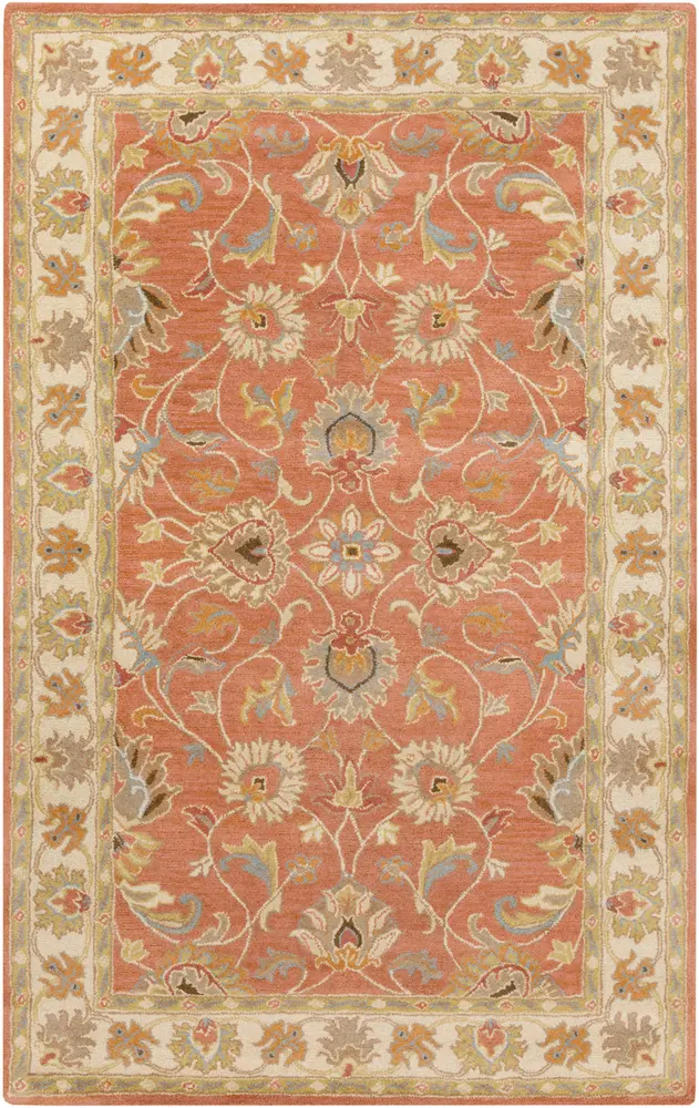 Caesar CAE-1124 Camel Traditional Bordered Rug