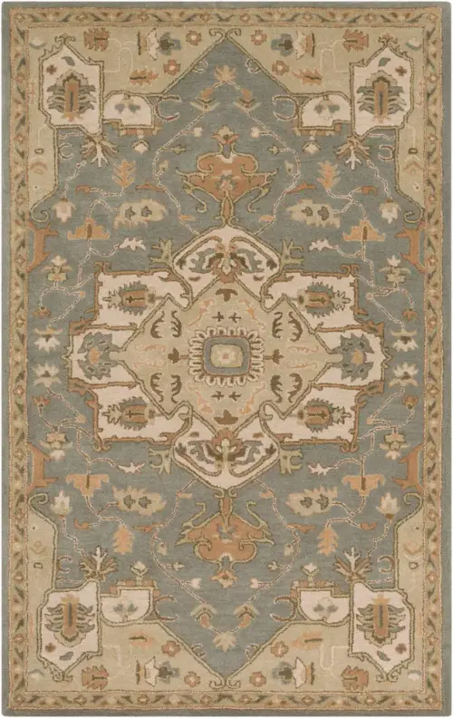 Surya Caesar CAE-1144 Medium Gray Bordered Traditional Rug