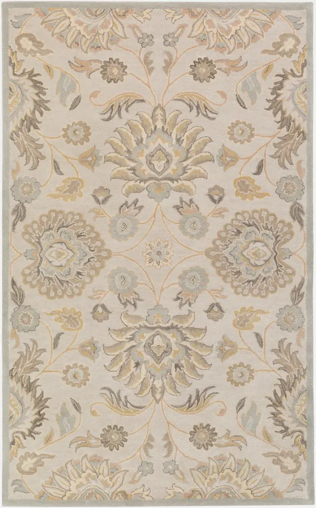 Caesar CAE-1192 Light Gray Wool Patterned Rug