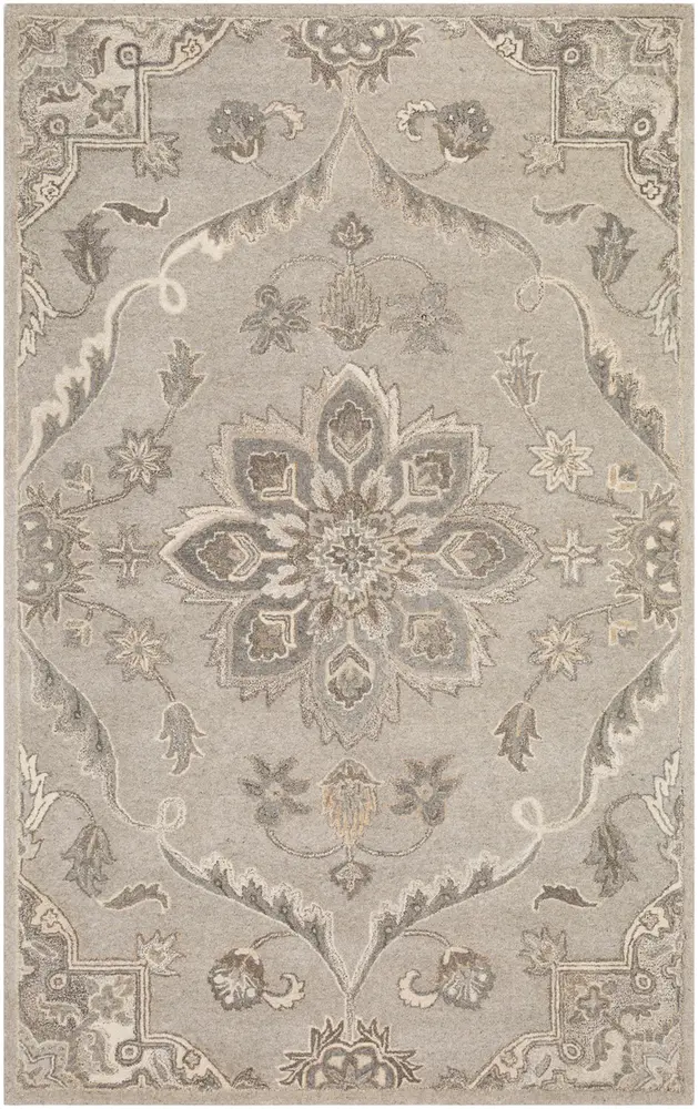 Caesar CAE-1201 Taupe Floral Traditional Rug