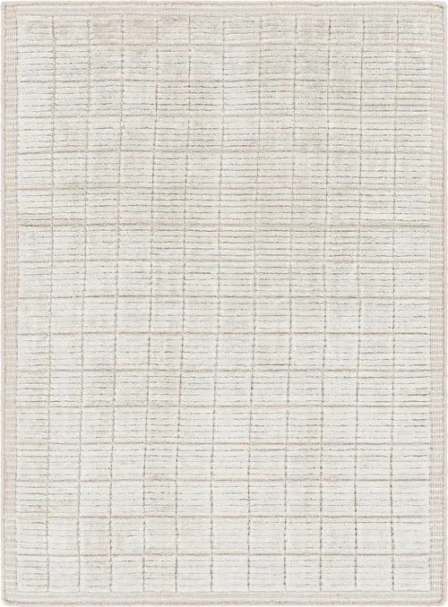 Modern Loom Carre CCR-2300 Gray Hand Loomed Silk Rug