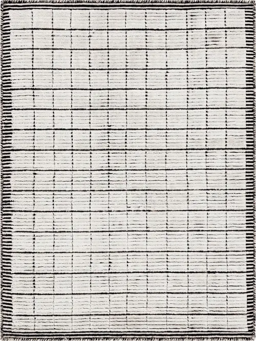 Modern Loom Carre CCR-2301 Gray Hand Loomed Silk Rug