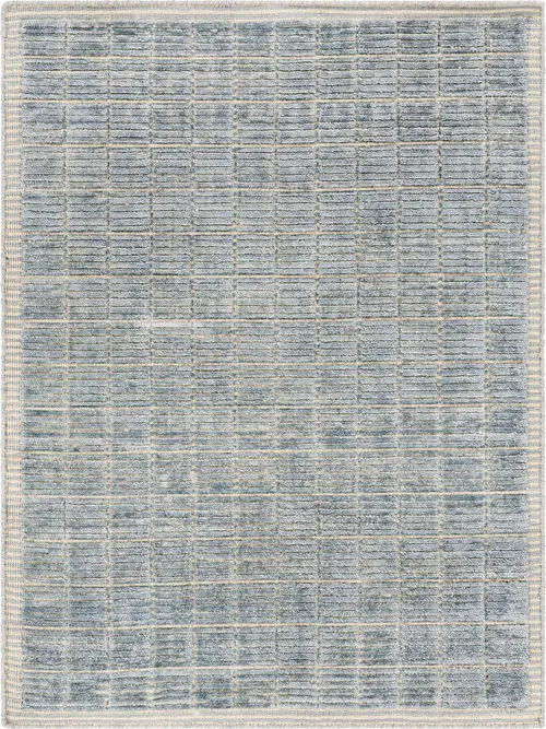 Modern Loom Carre CCR-2303 Gray Hand Loomed Silk Rug