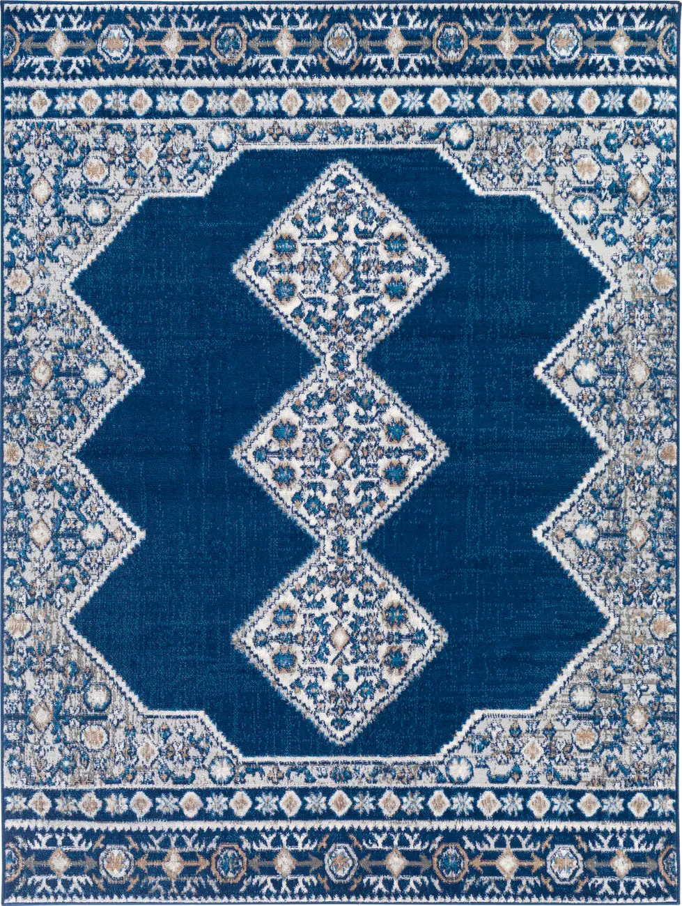 Modern Loom Cesar CEG-2324 Blue Power Loomed Synthetic Rug