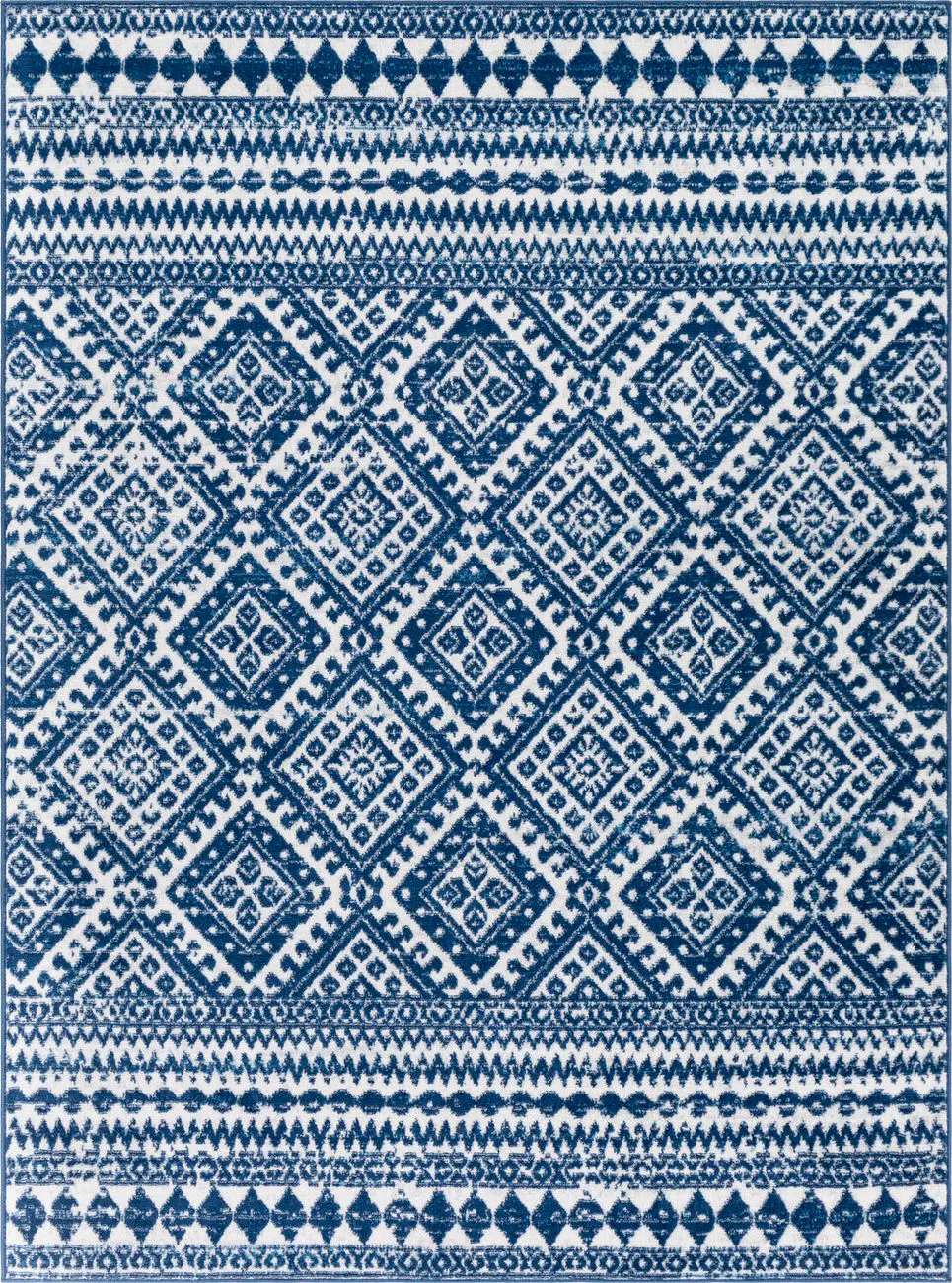 Modern Loom Adlisel ADE-2338 Blue Power Loomed Synthetic Rug