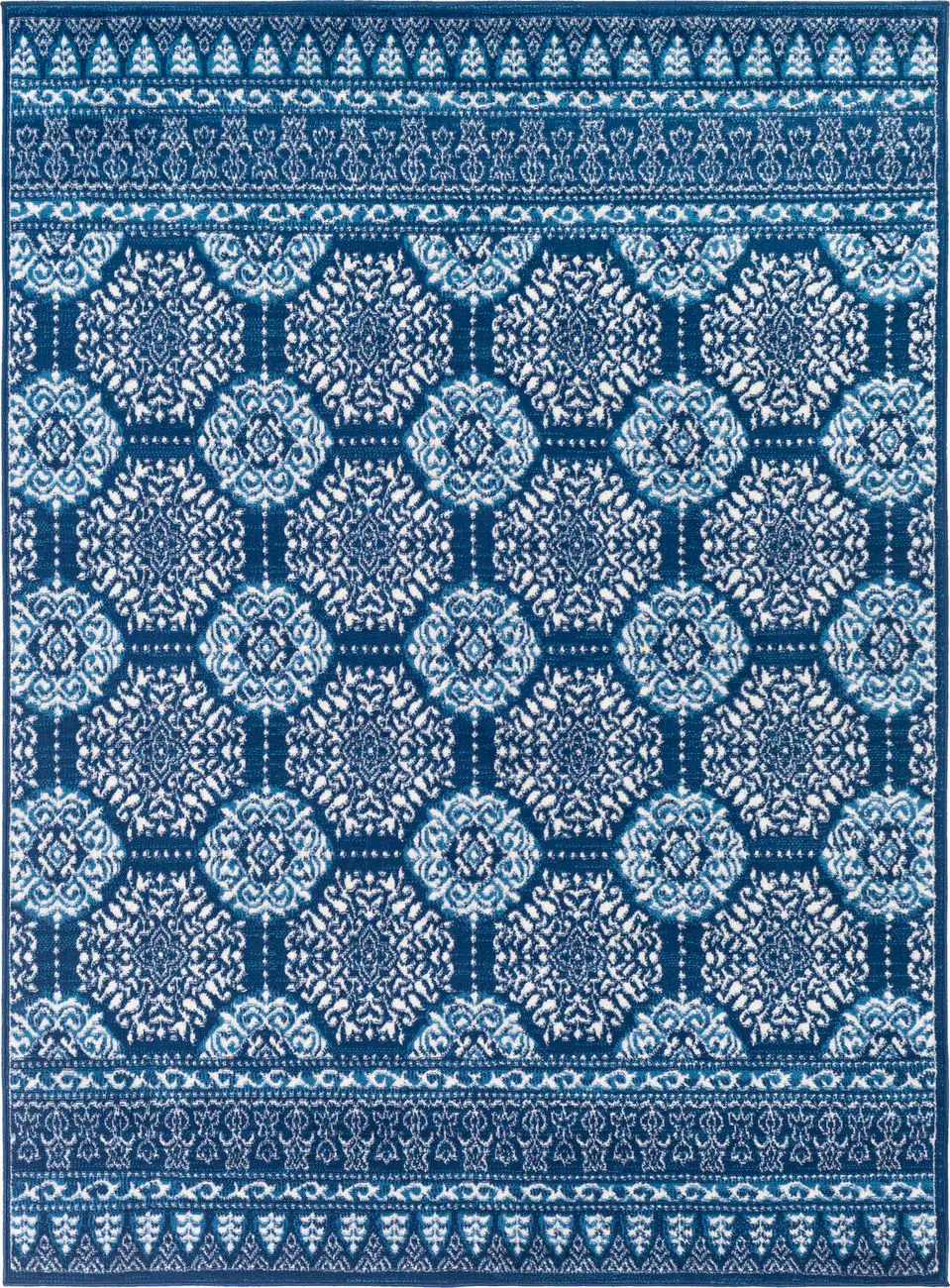 Modern Loom Cesar CEG-2341 Blue Power Loomed Synthetic Rug