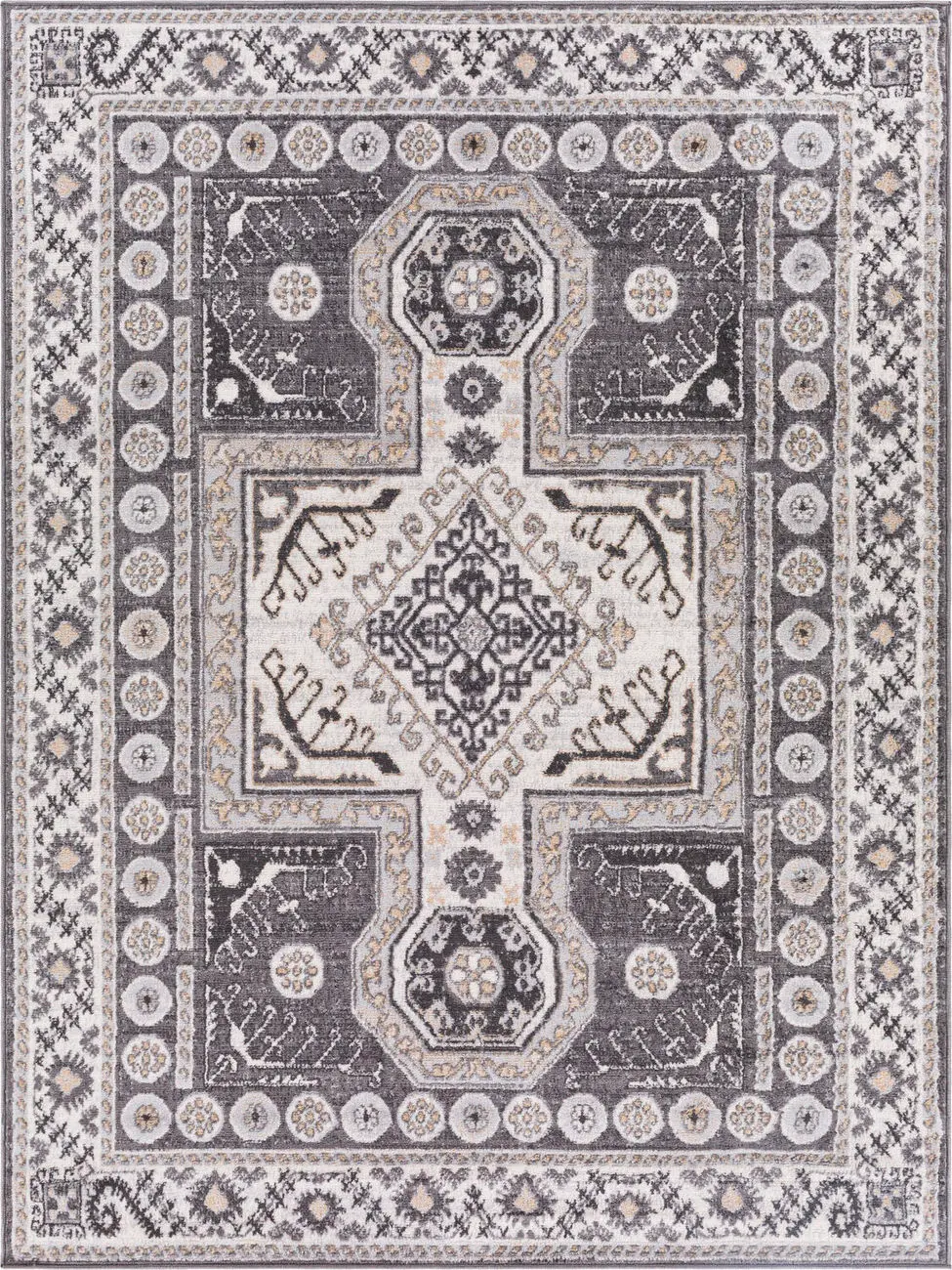 Modern Loom Cesar CEG-2345 Gray Power Loomed Synthetic Rug