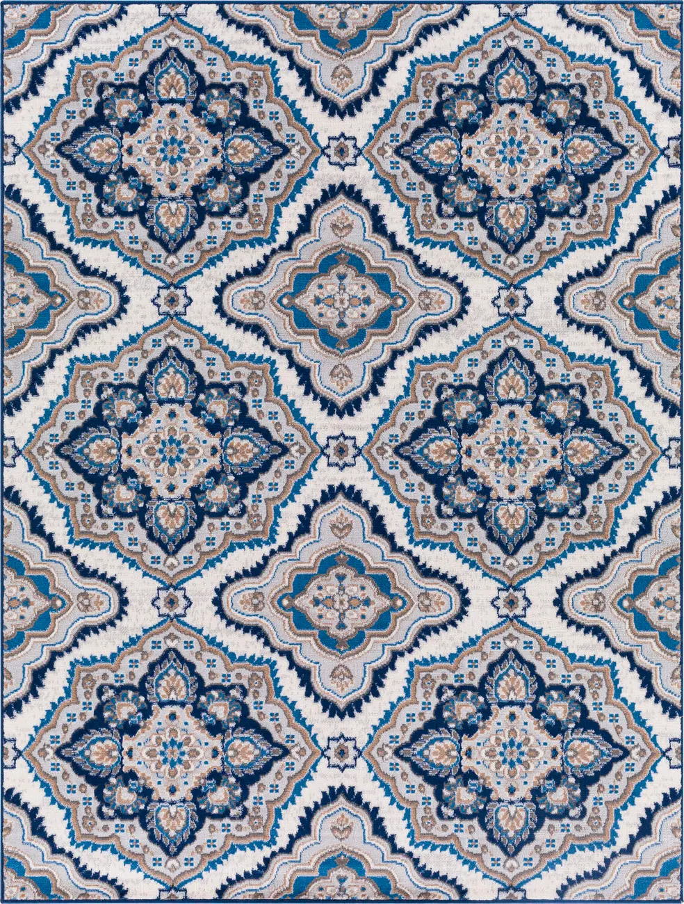 Modern Loom Cesar CEG-2362 Blue Power Loomed Synthetic Rug