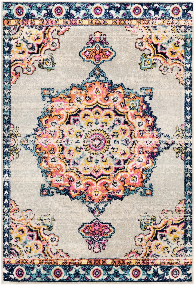 Adrastephae ADA-2317 Burnt Orange Bordered Transitional Rug