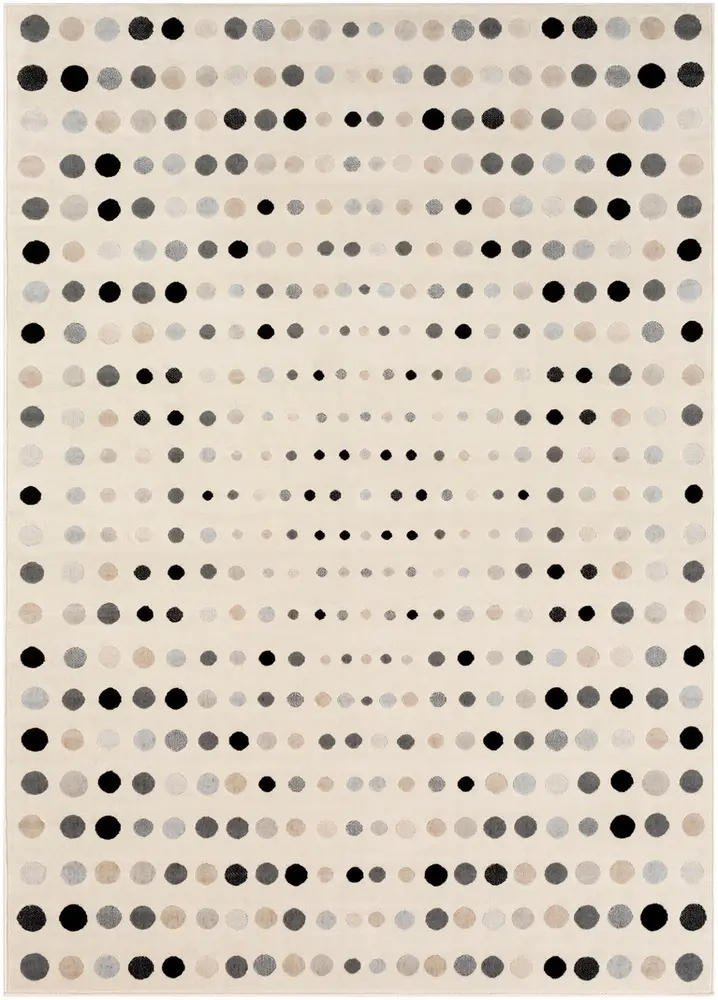 City CIT-2307 Light Gray Abstract Synthetic Rug