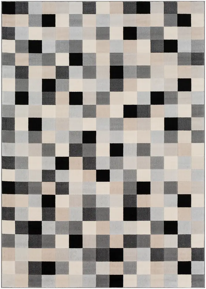 City CIT-2309 Light Gray Abstract Synthetic Rug