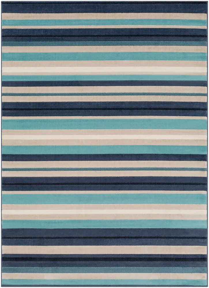 City CIT-2311 Aqua Synthetic Abstract Rug