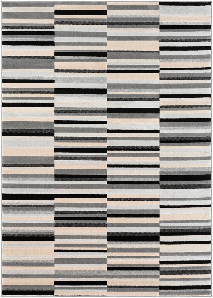 City CIT-2327 Light Gray Abstract Synthetic Rug