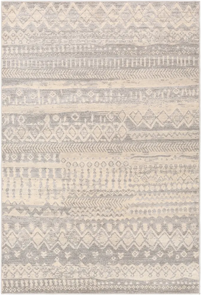 City CIT-2360 Light Gray Synthetic Abstract Rug